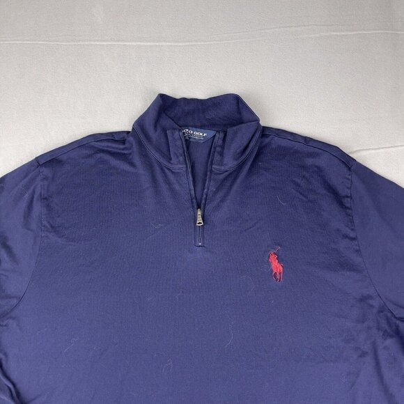 Polo Ralph Lauren Other - Polo Ralph Lauren Golf 1/4 Zip Sweater 100% Pima Cotton Blue Men’s Size XL